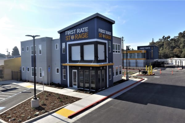 Gated security provided at First Rate Storage in Stockton, California