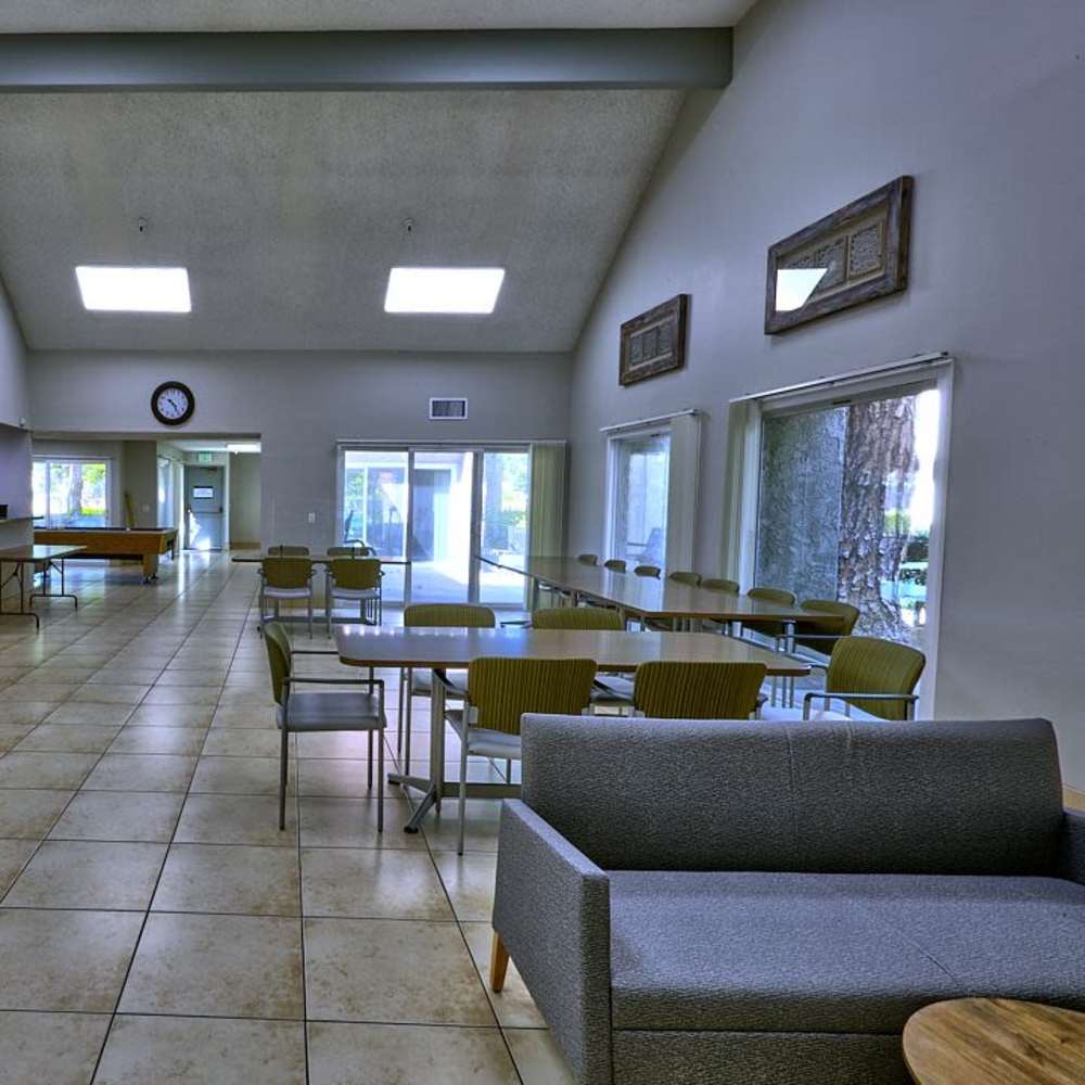 Community clubhouse at Tustin Gardens in Tustin, California