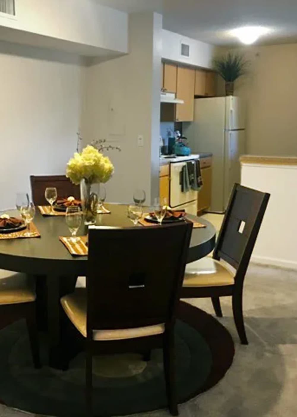 Dining area at San Marco Apartments in Ormond Beach, Florida