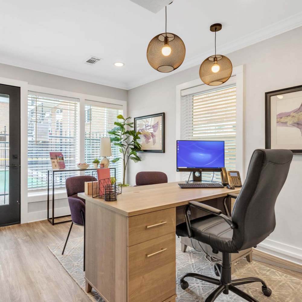 Well lit office area at The Maxwell in Metairie, Louisiana