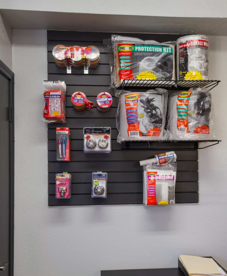 Packing supplies available at StorQuest Economy Self Storage in Houston, Texas