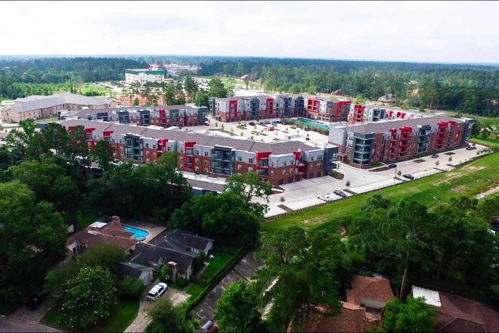 Aerial view of Anatole at the Pines in Conroe, Texas