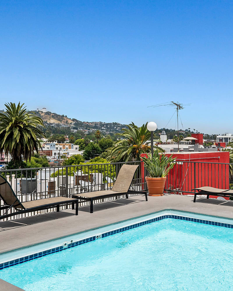 Rooftop pool at Media Towers, Los Angeles, California