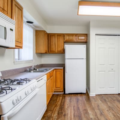 A spacious kitchen in a home at Covenant Trace in Newport News, Virginia