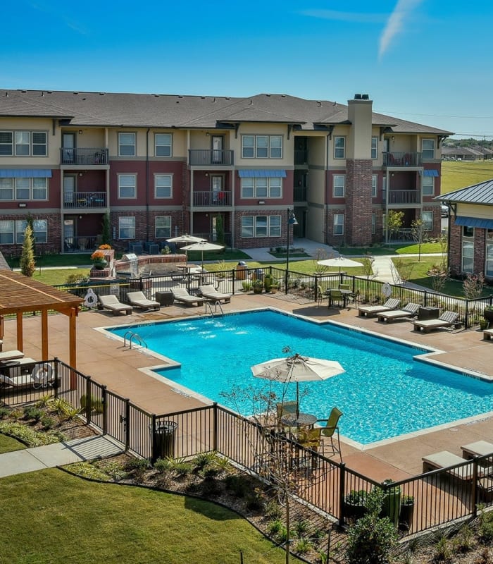 Large swimming pool at The Icon at Lubbock in Lubbock, Texas