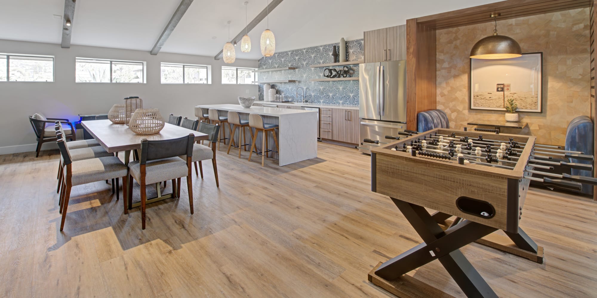 Spacious resident clubhouse at Sofi Ventura in Ventura, California