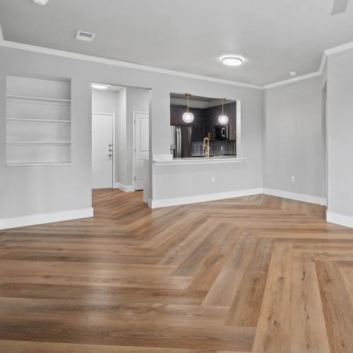 Living room of an apartment at Whitmore in Houston, Texas