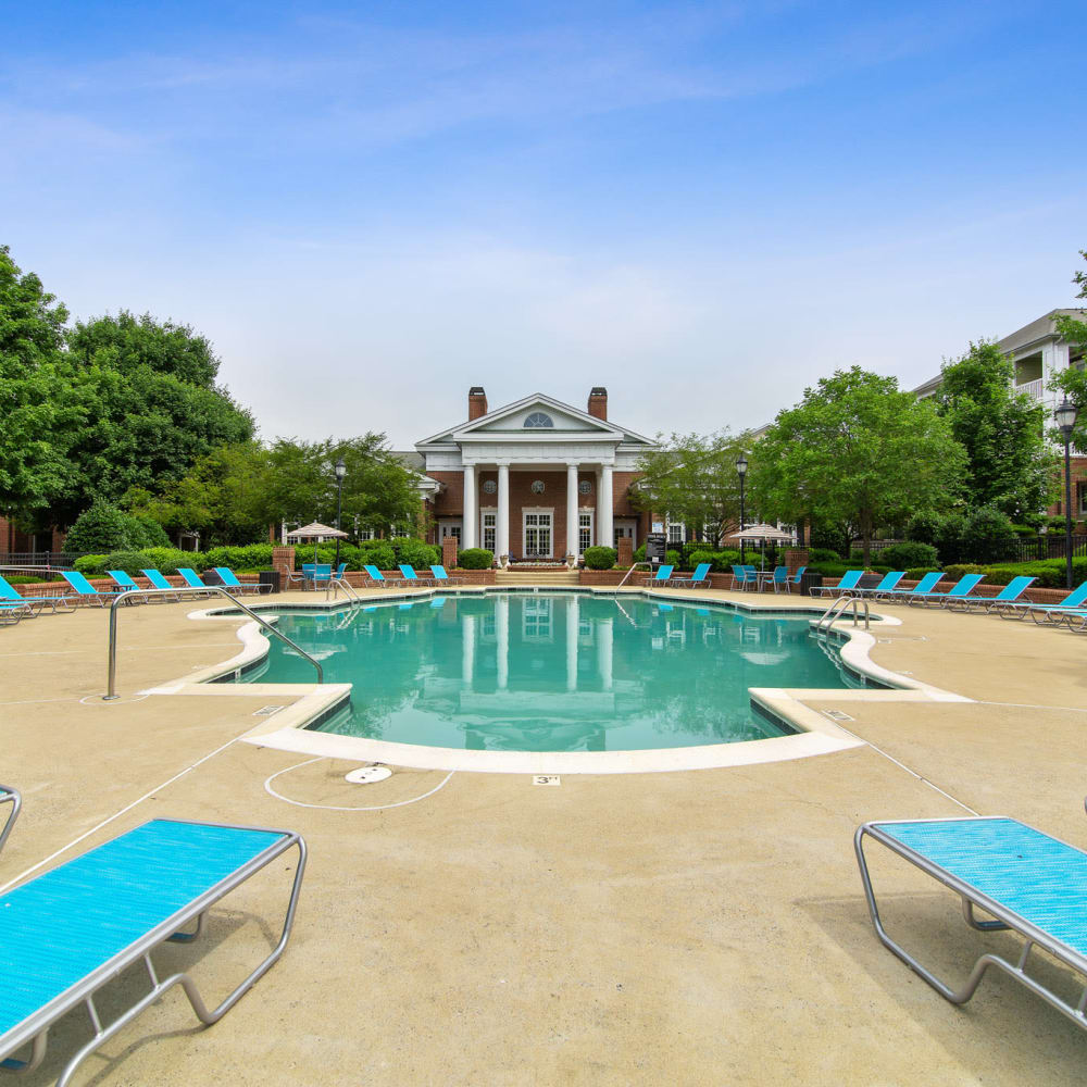 Warm and cozy pool at Avemore Apartment Homes, Charlottesville, Virginia