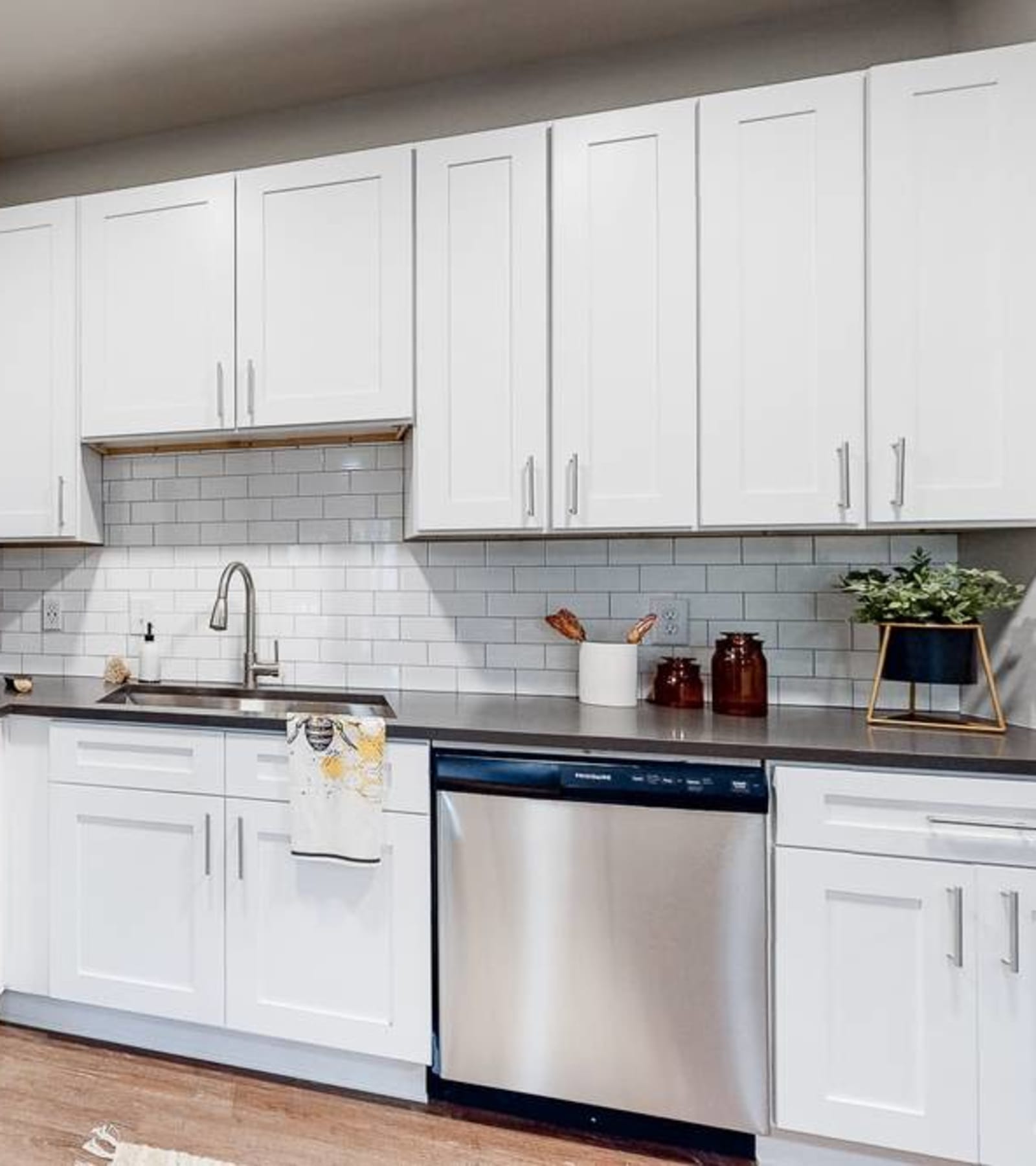 Kitchen with cabinet at The Mark at Wildwood in Oxford, Florida