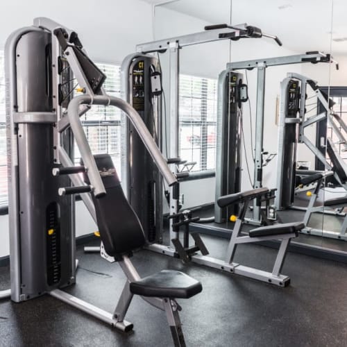 Fitness center at Cottages at Wells Branch in Austin, Texas
