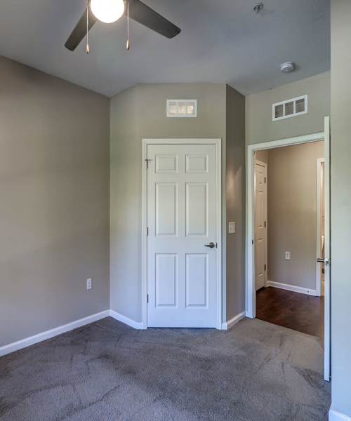 Beautiful, unfurnished bedroom at Silver Lakes in Madison, Georgia