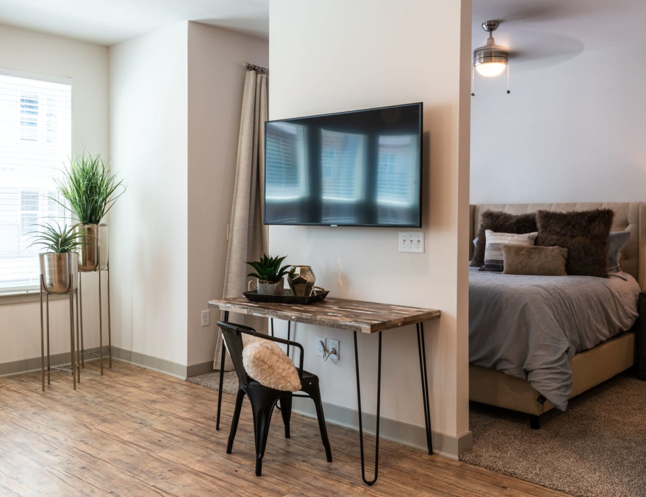 In-home office space at Shelby at Northside in Fort Worth, Texas