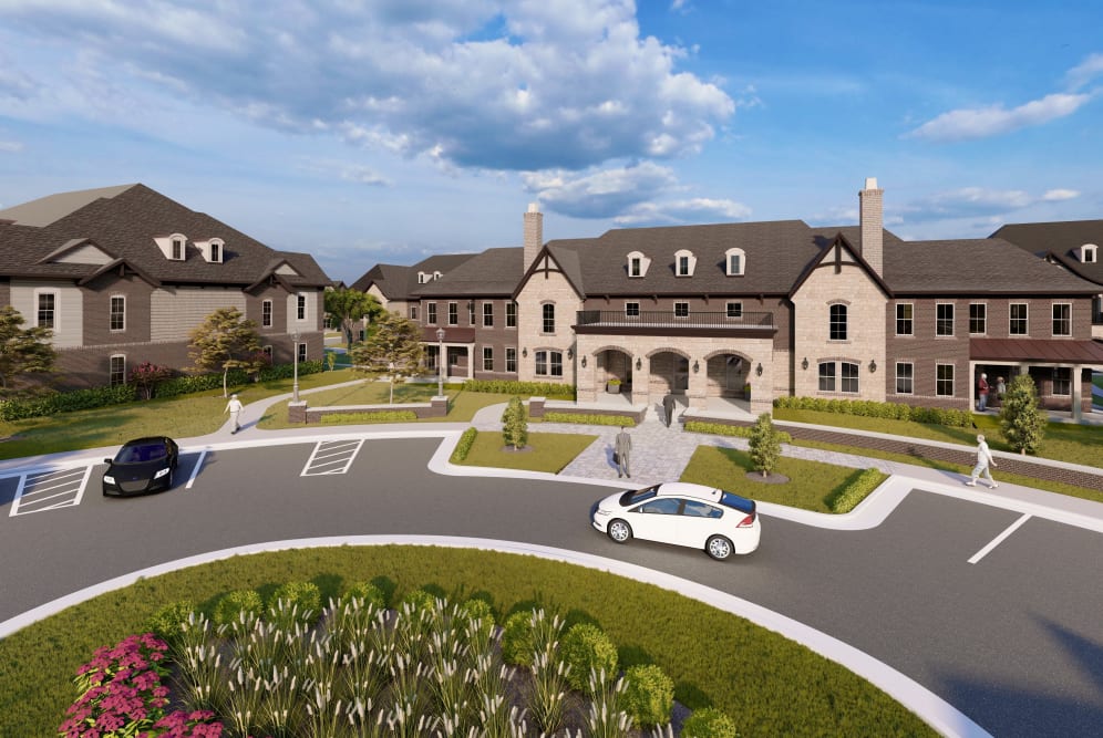 Model of parking lot at Griffin Weston in Cary, North Carolina