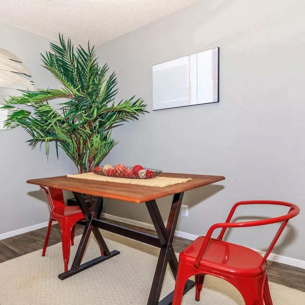 Dining area at Barcelo Apartment Homes in San Antonio, Texas