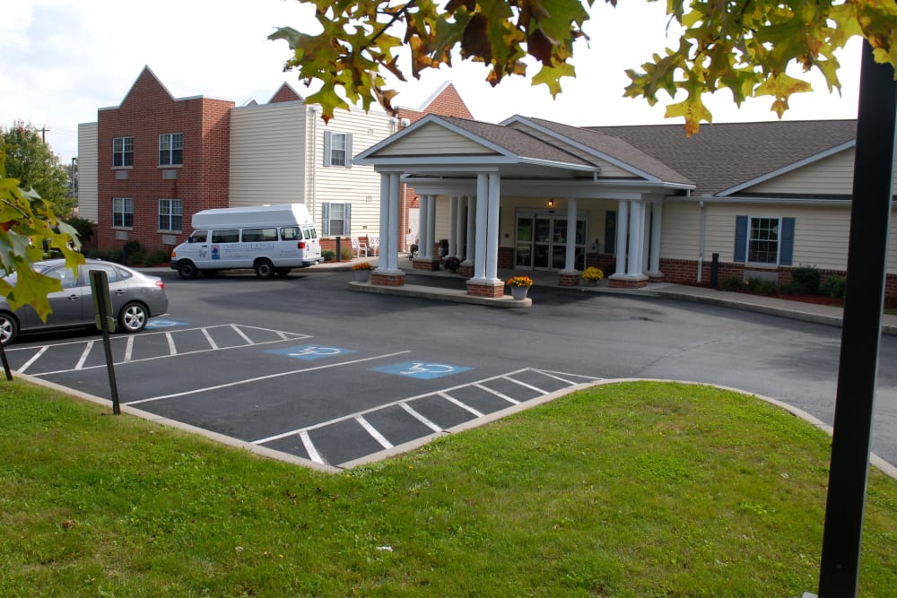 Driveway and main entrance to Chestnut Knoll in Boyertown, Pennsylvania