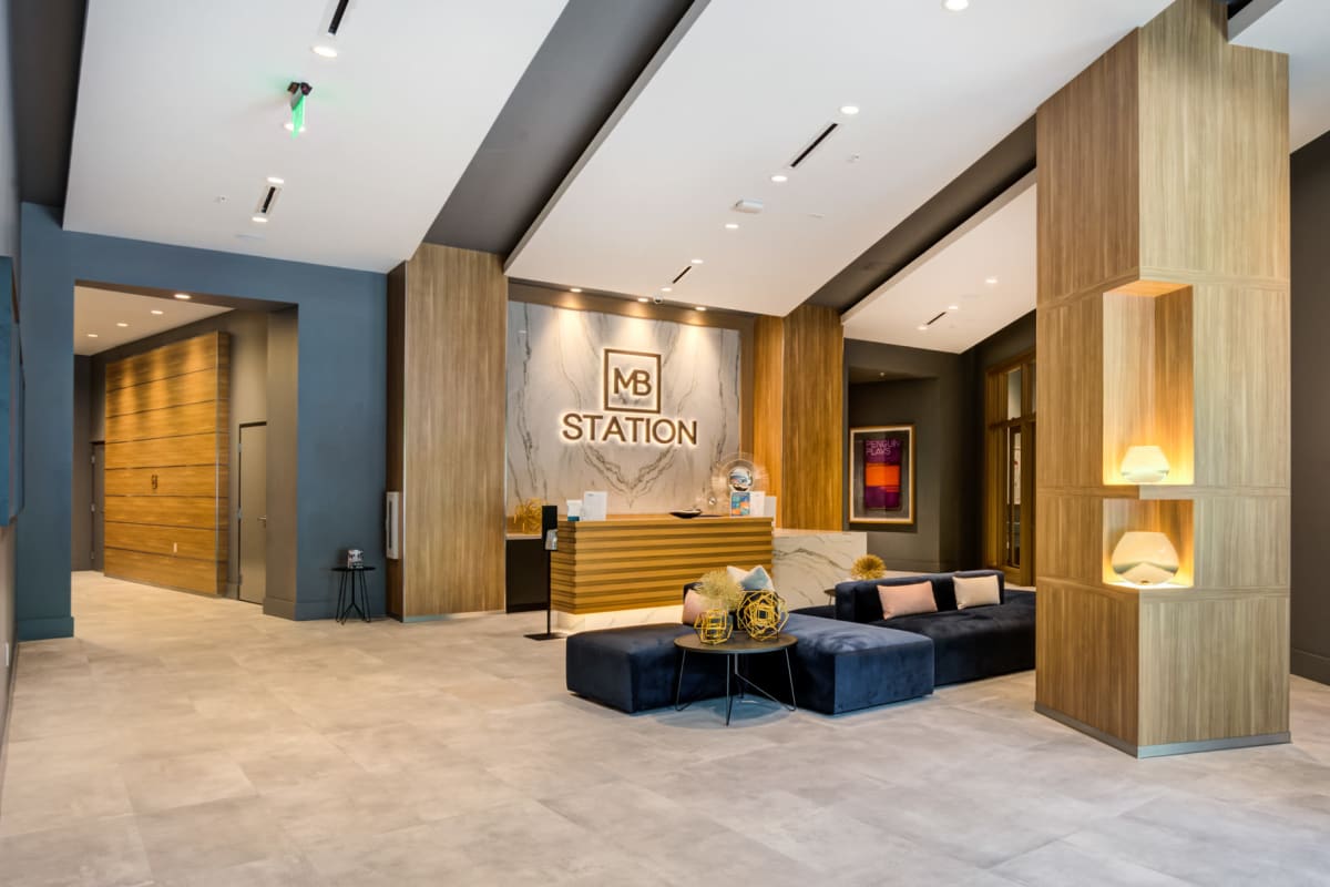 The front desk at MB Station in Miami, Florida