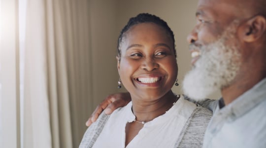 Memory care couple enjoying their apartment at 6th Ave Senior Living in Tacoma, Washington