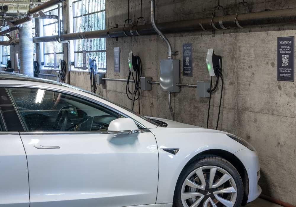 EV charging stations at Villa Del Sol in Sunnyvale, California