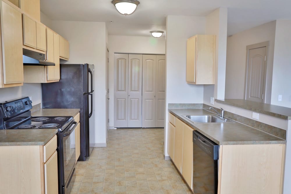 Kitchen at Heritage Meadow Apartments in Eugene, Oregon