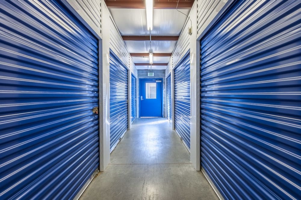 Interior self storage units at ABC Self Storage in Snohomish, Washington.