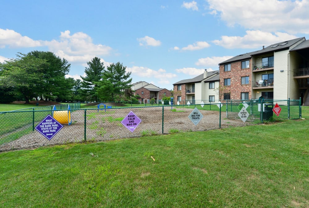 Dog park at Cranbury Crossing Apartment Homes in East Brunswick, New Jersey