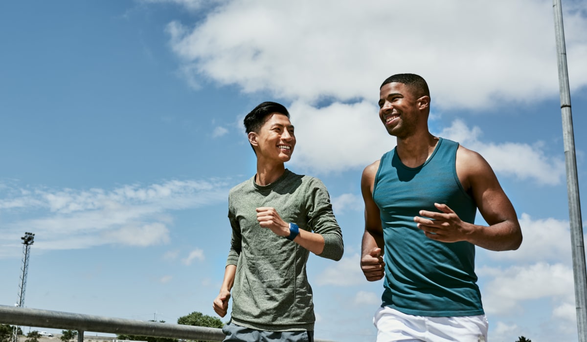 Residents out for a jog at La Serena at the Heights in Henderson, Nevada