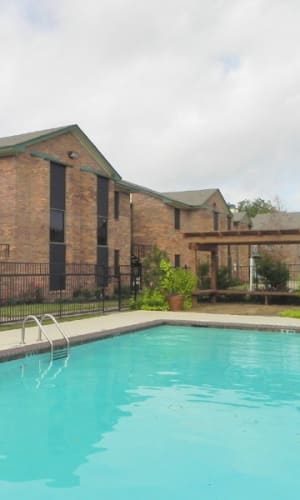 Private community pool at Baker Square in Mesquite, Texas