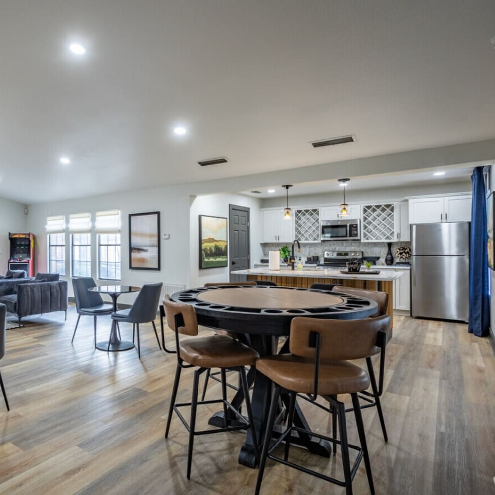 Clubhouse with in-built kitchen at Eleven600 in Dallas,Texas