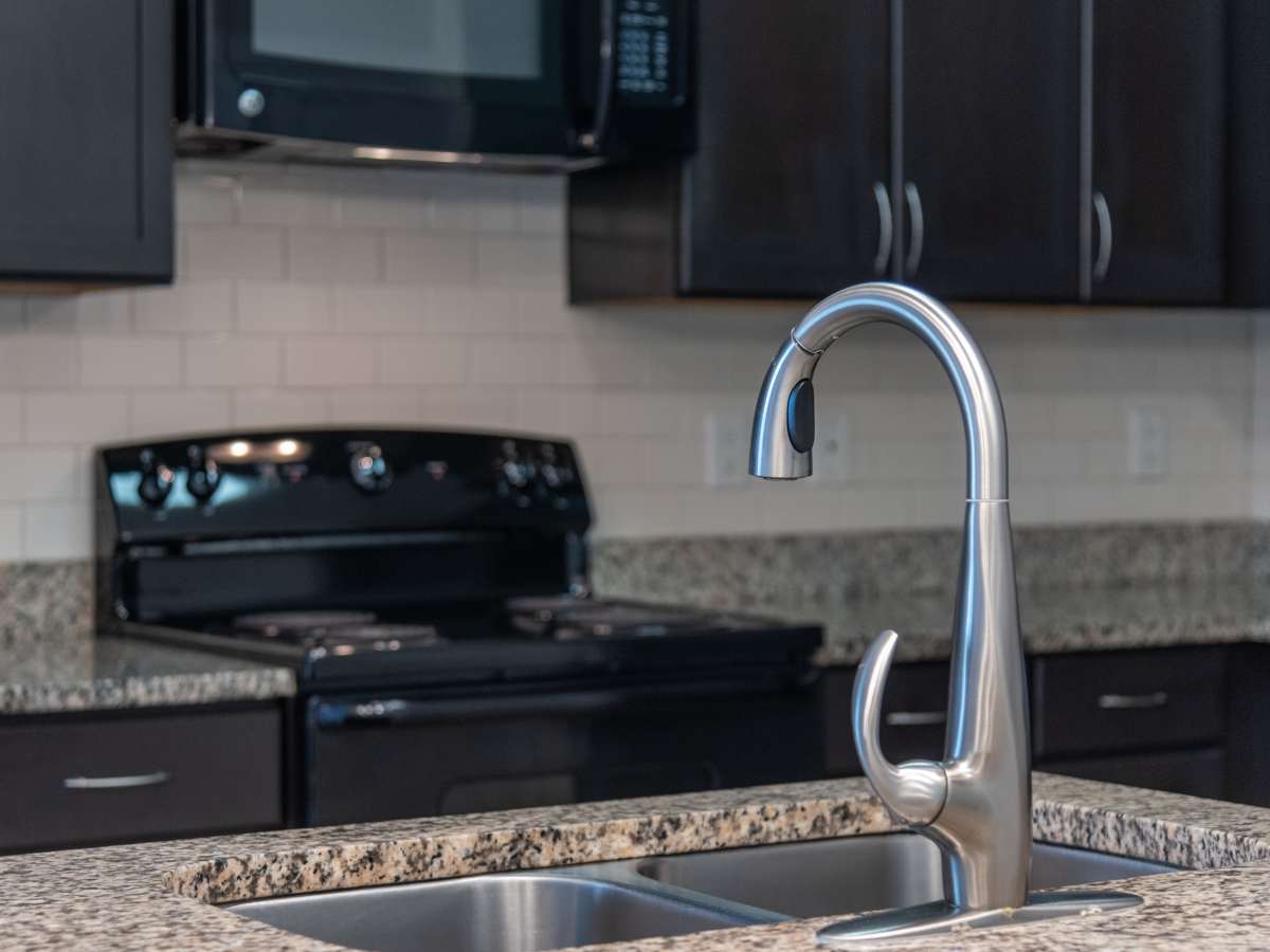 Kitchen faucet at Red Knot at Edinburgh in Chesapeake, Virginia.