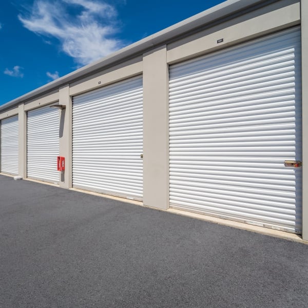 Outdoor storage units with drive-up access at StorQuest Self Storage in Venice, Florida