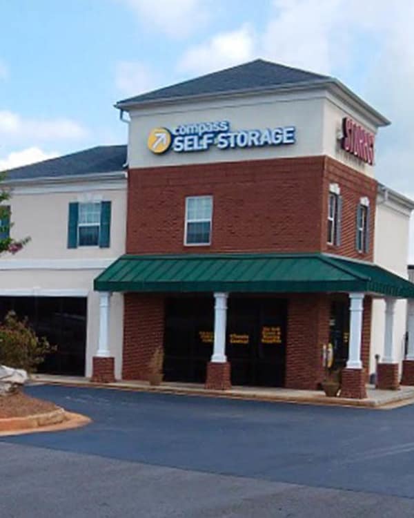 Exterior of Compass Self Storage in Lawrenceville, Georgia