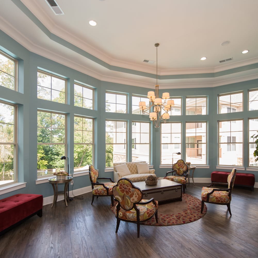 Room filled with natural light at Arden Place in Charlottesville, Virginia