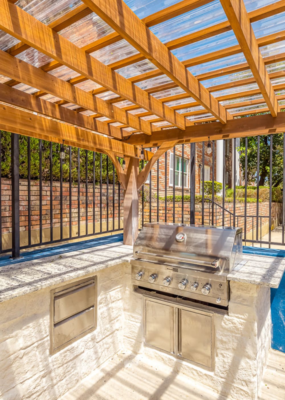 Rendering outdoor picnic area at The Colony Uptown in San Antonio, Texas