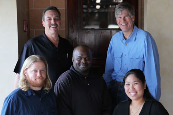 The team at The Wine Grotto in Pasadena, California