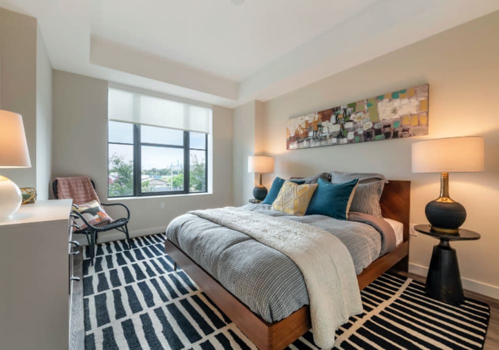 Bedroom with lots of natural light at Motif in Fort Lauderdale, Florida