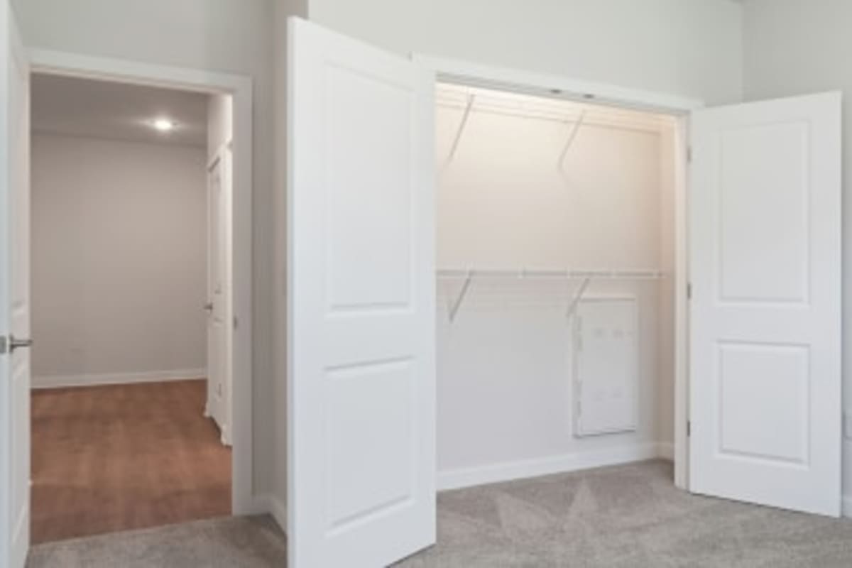 Ample closet storage at Peachtree Creek on Ponce in Clarkston, Georgia