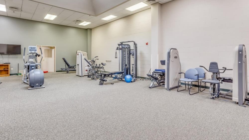 Resident fitness center at Oxford Vista Wichita in Wichita, Kansas