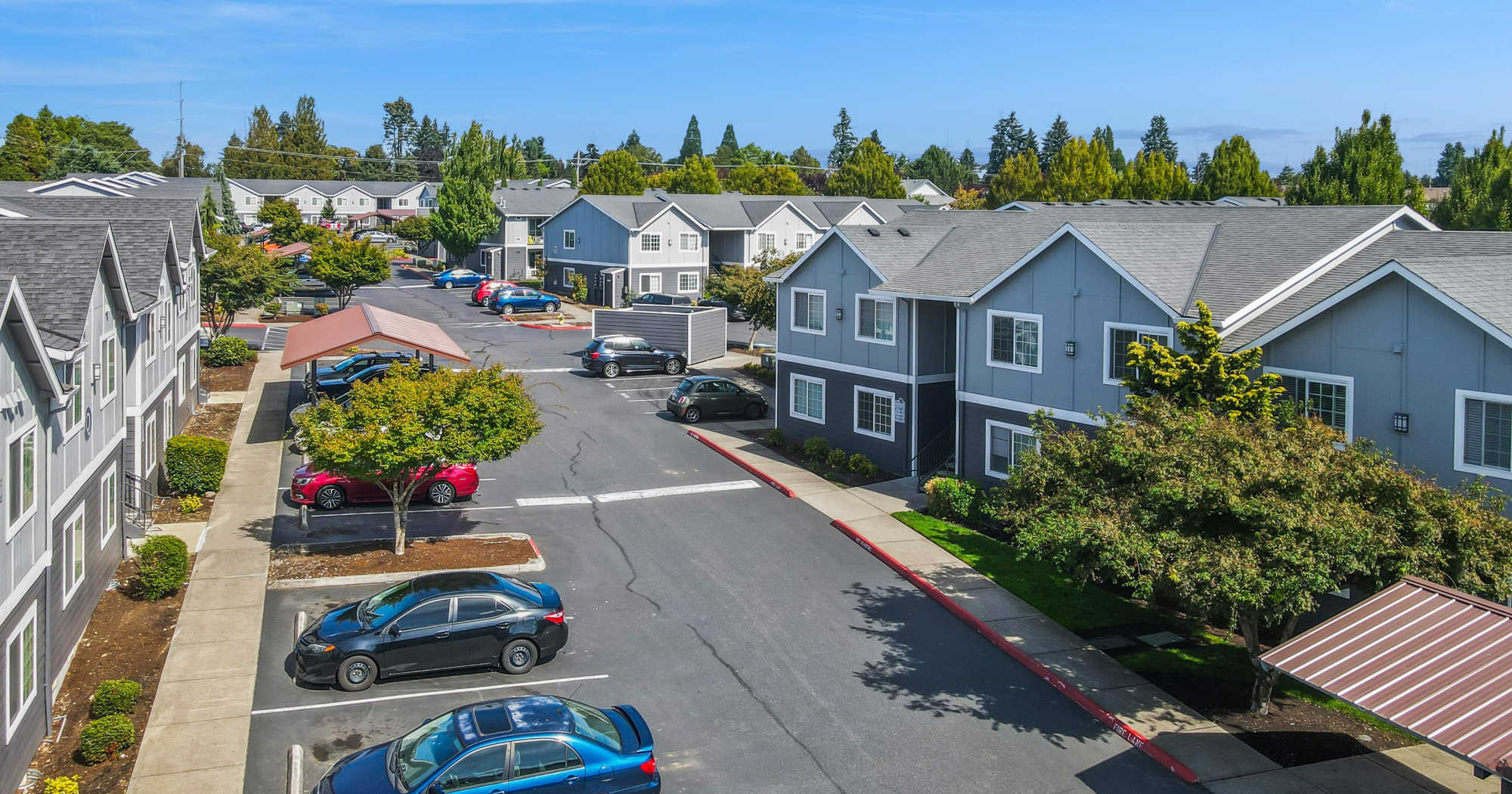 Upper view of the apartments at Vancouver, Washington at The Addison Apartments