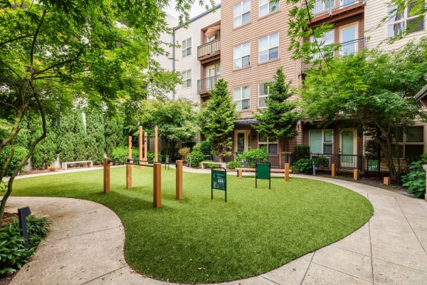 Outdoor fitness equipment at Tessera at Orenco Station in Hillsboro, Oregon