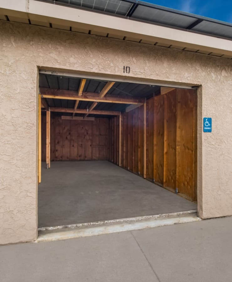 Inside a self storage unit at StorQuest Self Storage in San Fernando, California