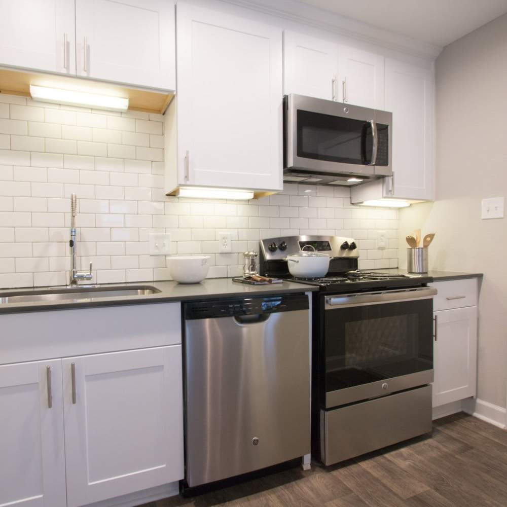 Kitchen with dishwasher at Avonlea Westside in Atlanta, Georgia