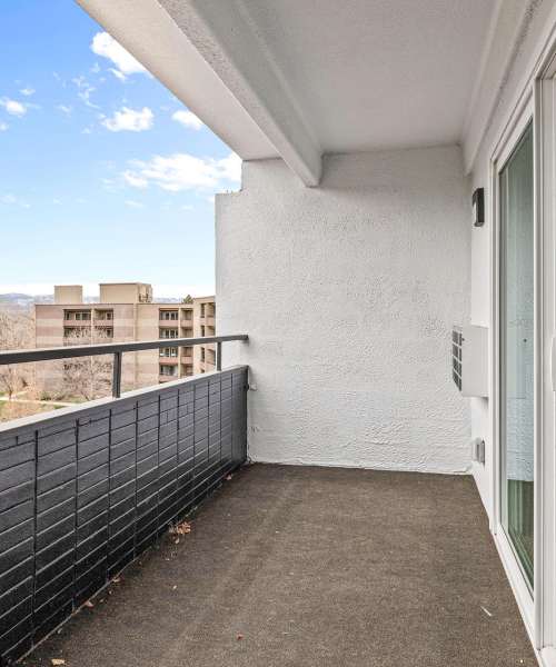 Spacious private balcony at The Windermere in Littleton, Colorado