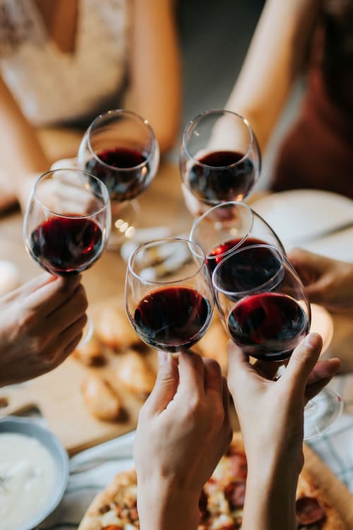 Residents enjoying some wine near Parallel 36 at Jailette in Atlanta, Georgia