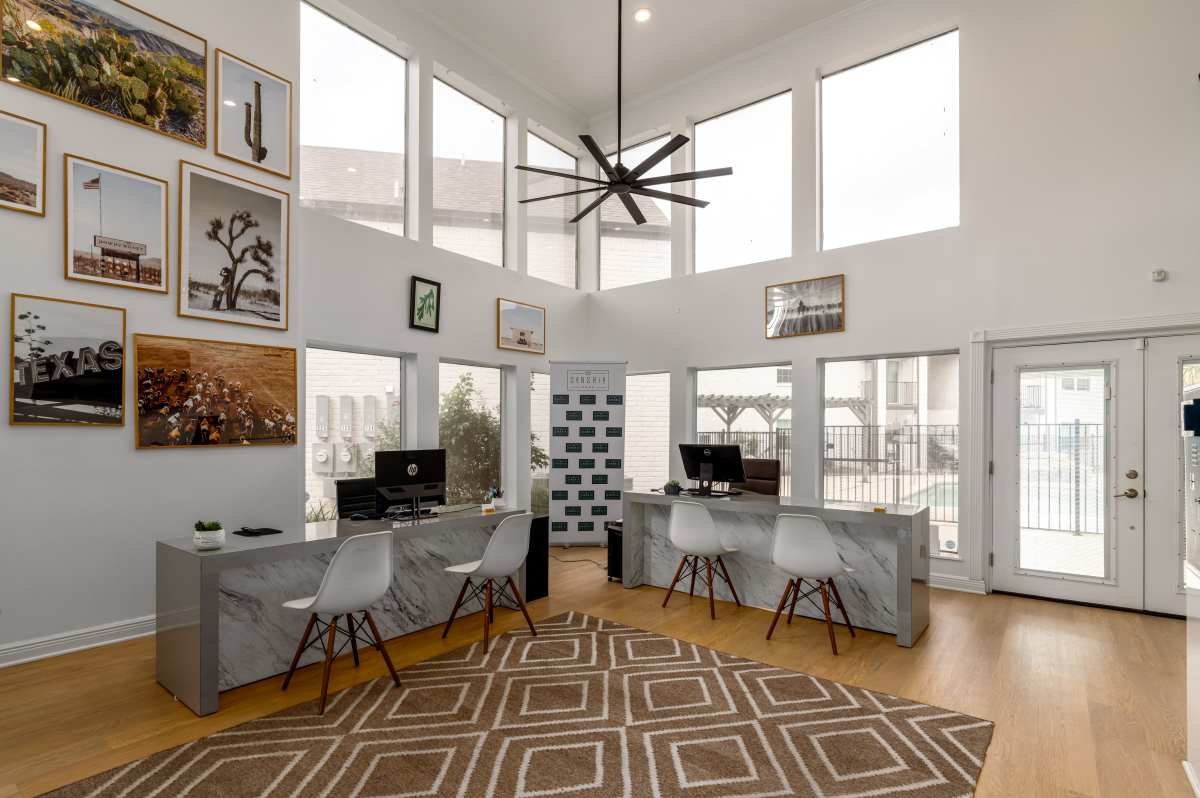 Modern clubhouse at Sangria Park in Austin, Texas