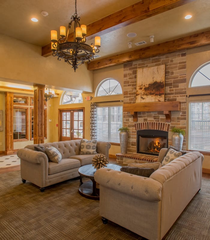Spacious lounge at Portofino Apartments in Wichita, Kansas