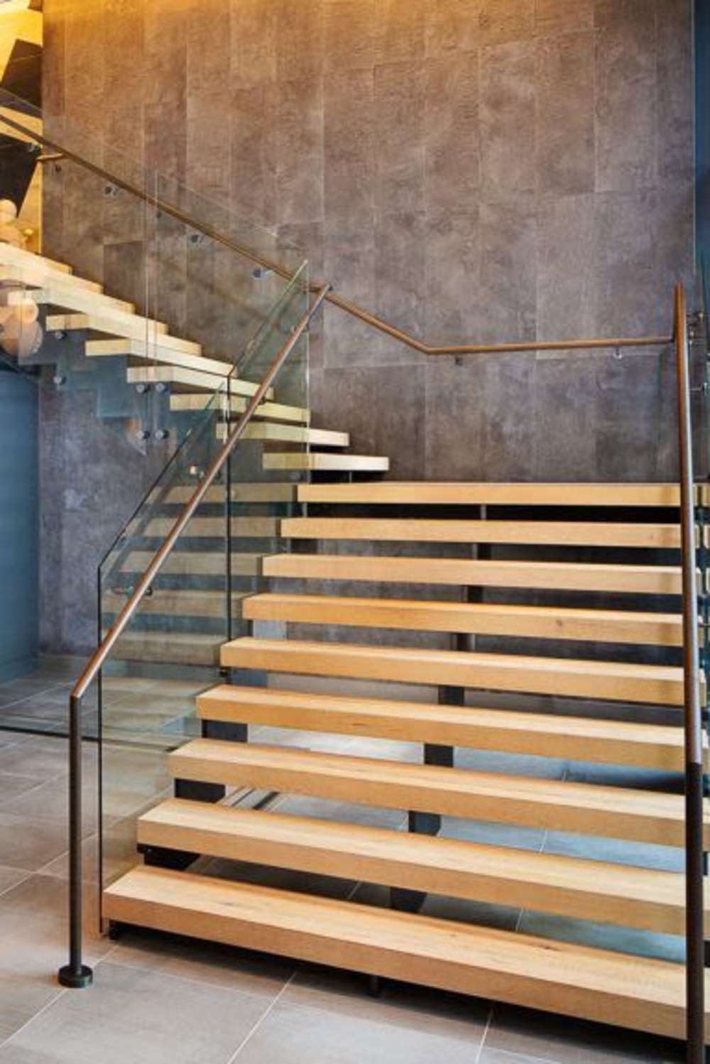 Staircase in the clubhouse at J Linea in Washington, District of Columbia