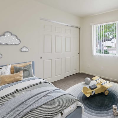 A child's room at Coral Sea Cove in Port Hueneme, California