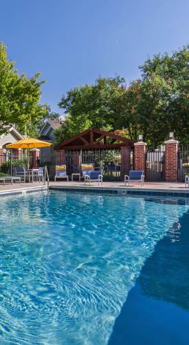 An inviting swimming pool at The Dakota at Governors Ranch in Littleton,Colorado