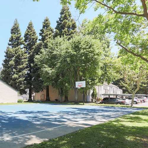 Basketball court at Ashford Park in Sacramento, California