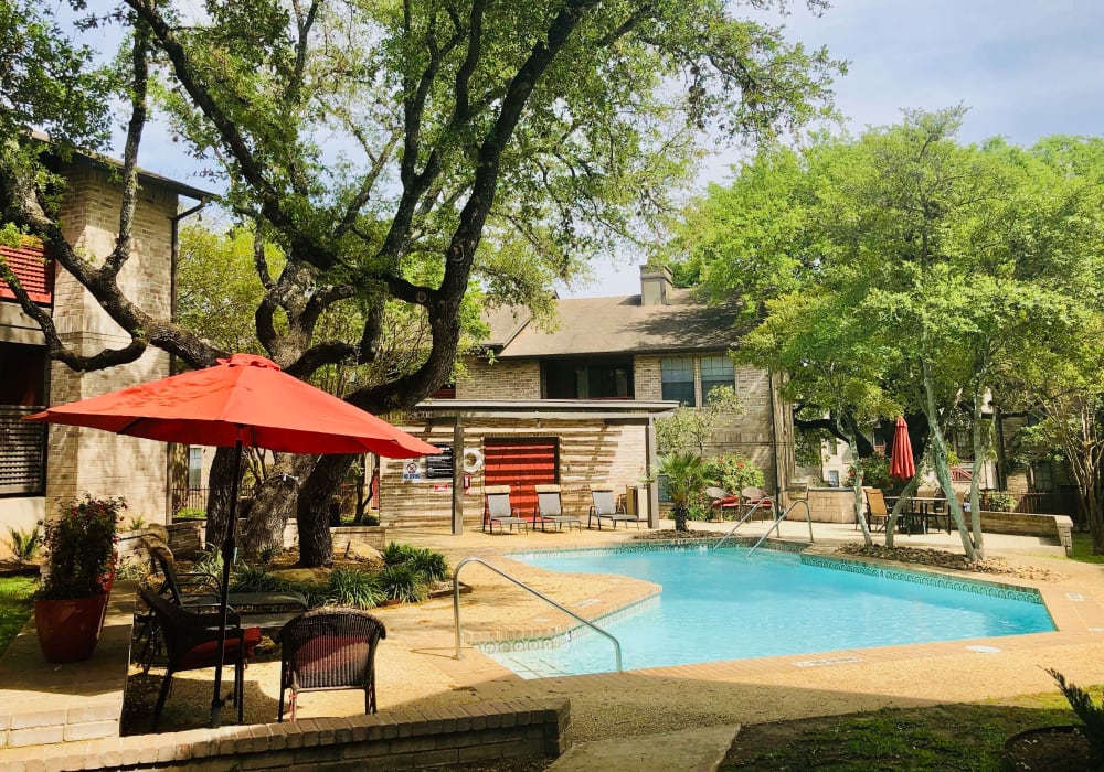 Pool area at Stratton Park in San Antonio, Texas
